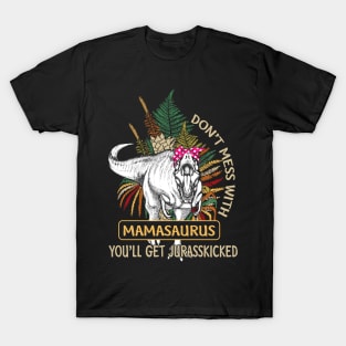 Vintage Don't Mess With Mamasaurus T Shirt Family Shirt T-Shirt